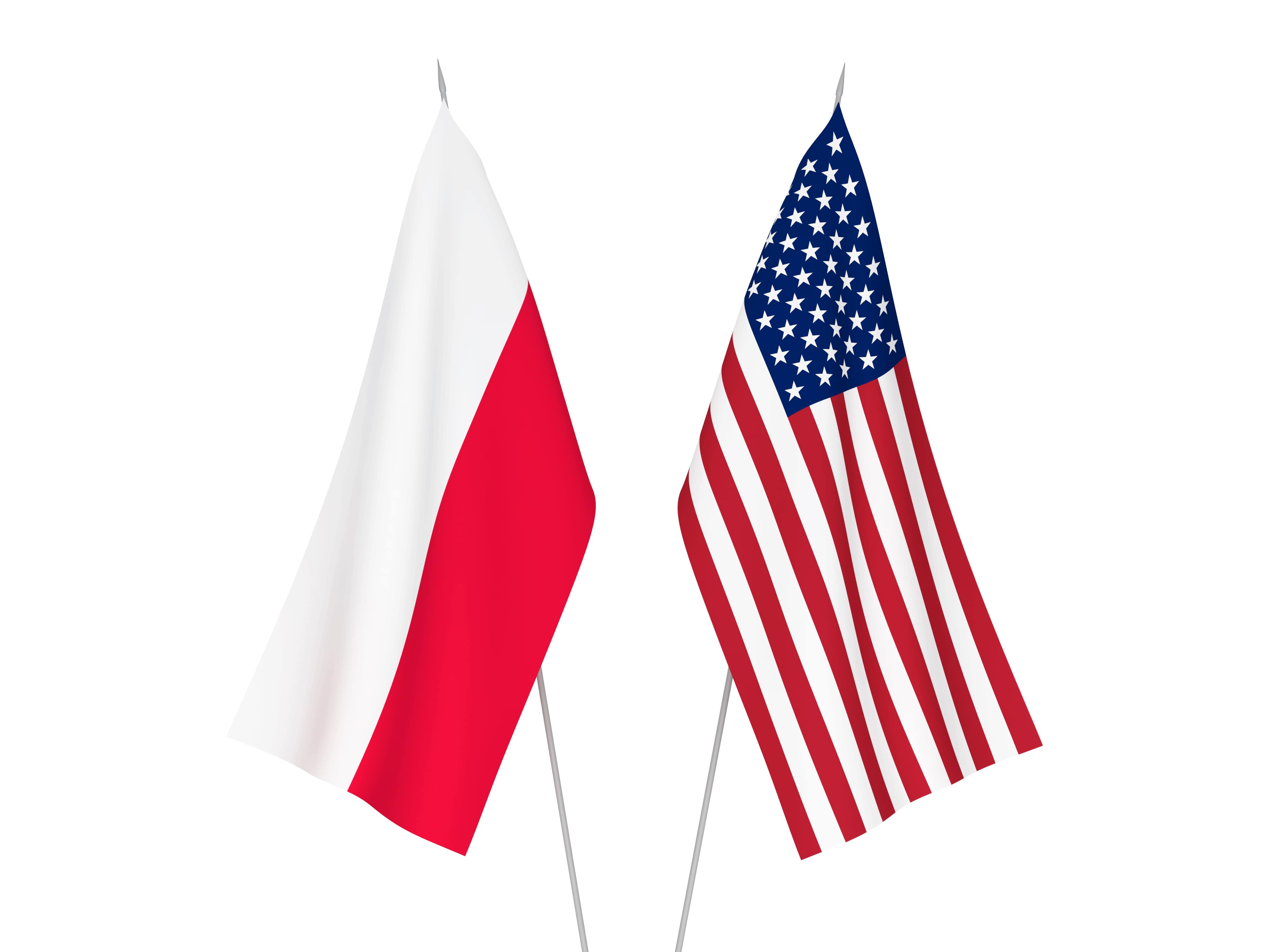 Flaga polski i USA Flaga polski i USA