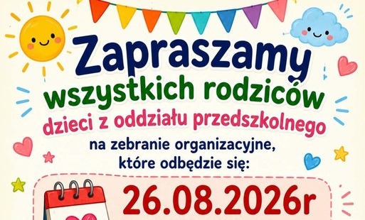 Zdjęcie do Zebranie organizacyjne przedszkolak&oacute;w